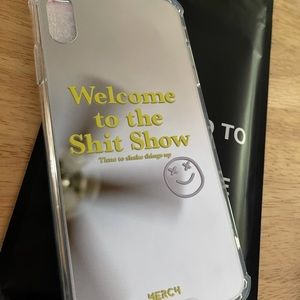 iPhone XS Max case Mirror case w yellow details